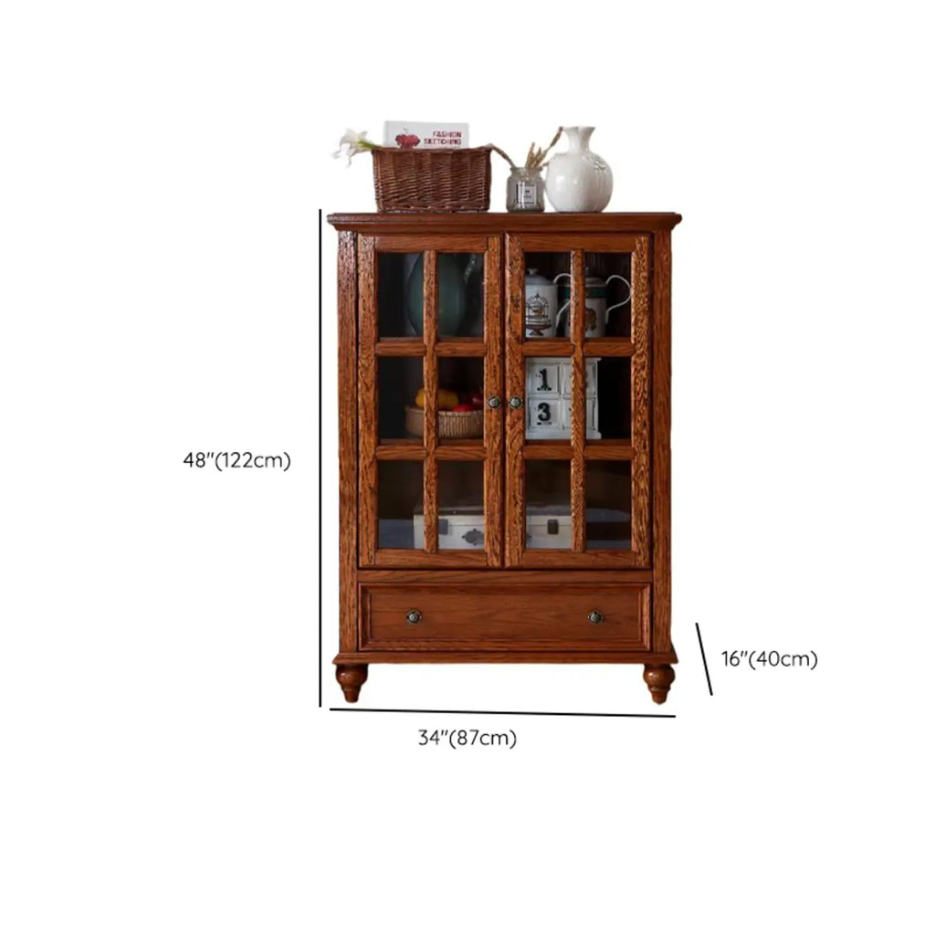 Scandinavian Wooden Floor Display Cabinet for Home Decor