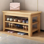 Simple Rectangular Solid Color Storage Entryway Bench