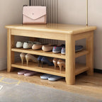 Simple Rectangular Solid Color Storage Entryway Bench