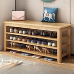 Simple Rectangular Solid Color Storage Entryway Bench