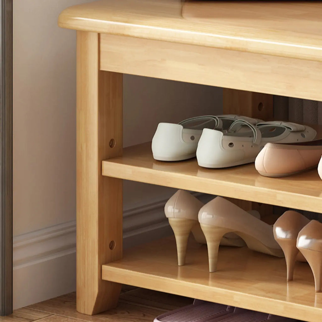 Simple Rectangular Solid Color Storage Entryway Bench