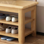 Simple Rectangular Solid Color Storage Entryway Bench