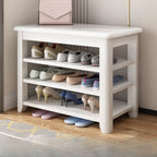 Simple Rectangular Solid Color Storage Entryway Bench