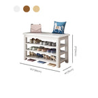 Simple Rectangular Solid Color Storage Entryway Bench