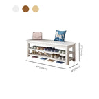 Simple Rectangular Solid Color Storage Entryway Bench