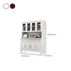 Kitchen Wooden White Cabinet Sideboard Built-in Wine Rack