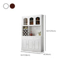 Kitchen Wooden White Cabinet Sideboard Built-in Wine Rack