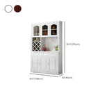 Kitchen Wooden White Cabinet Sideboard Built-in Wine Rack