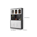 Kitchen Wooden White Cabinet Sideboard Built-in Wine Rack