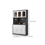 Kitchen Wooden White Cabinet Sideboard Built-in Wine Rack