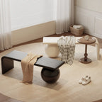 Decorative Square Wood and Leather Cushioned Sitting Bench