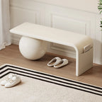 Decorative Square Wood and Leather Cushioned Sitting Bench