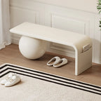 Decorative Square Wood and Leather Cushioned Sitting Bench