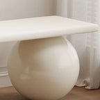 Decorative Square Wood and Leather Cushioned Sitting Bench