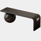 Decorative Square Wood and Leather Cushioned Sitting Bench