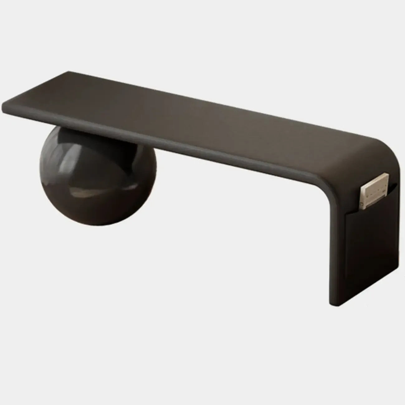 Decorative Square Wood and Leather Cushioned Sitting Bench