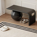Decorative Square Wood and Leather Cushioned Sitting Bench