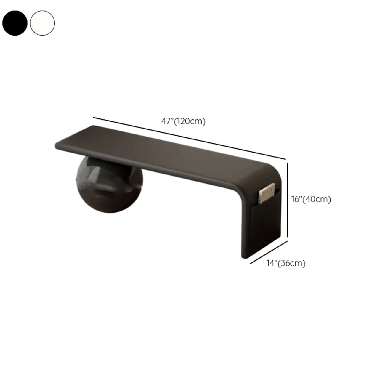 Decorative Square Wood and Leather Cushioned Sitting Bench