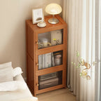 Wooden Storage Bedside Cabinet with 2 Shelves Nightstand