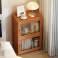 Wooden Storage Bedside Cabinet with 2 Shelves Nightstand