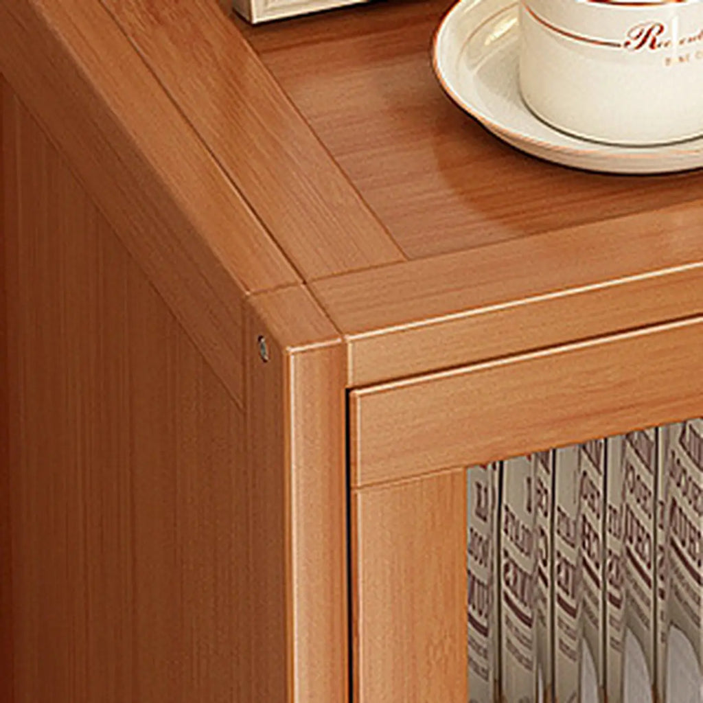 Wooden Storage Bedside Cabinet with 2 Shelves Nightstand