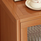 Wooden Storage Bedside Cabinet with 2 Shelves Nightstand