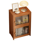 Wooden Storage Bedside Cabinet with 2 Shelves Nightstand
