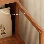 Wooden Storage Bedside Cabinet with 2 Shelves Nightstand