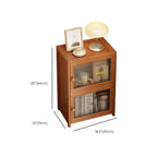 Wooden Storage Bedside Cabinet with 2 Shelves Nightstand