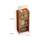 Wooden Storage Bedside Cabinet with 2 Shelves Nightstand