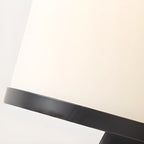 Modern Geometric Fabric Shade Wood Floor Lamp