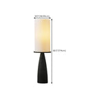 Modern Geometric Fabric Shade Wood Floor Lamp