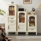 Antique Wooden Storage Walnut Narrow Buffet Cabinet