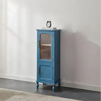 Antique Wooden Storage Walnut Narrow Buffet Cabinet