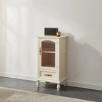 Antique Wooden Storage Walnut Narrow Buffet Cabinet