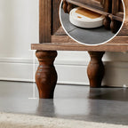 Antique Wooden Storage Walnut Narrow Buffet Cabinet