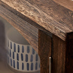 Antique Wooden Storage Walnut Narrow Buffet Cabinet