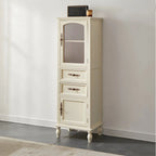 Antique Wooden Storage Walnut Narrow Buffet Cabinet