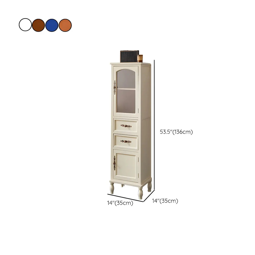 Antique Wooden Storage Walnut Narrow Buffet Cabinet