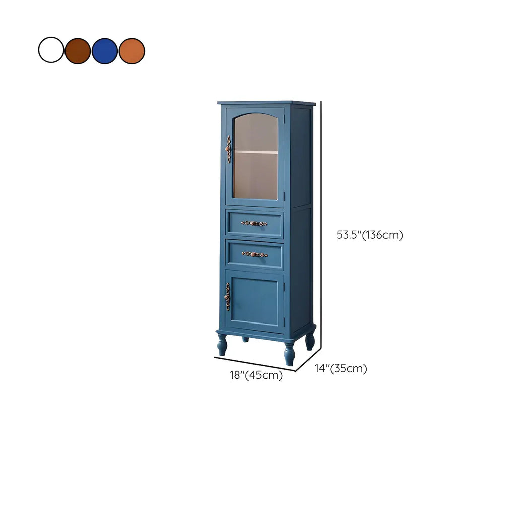 Antique Wooden Storage Walnut Narrow Buffet Cabinet