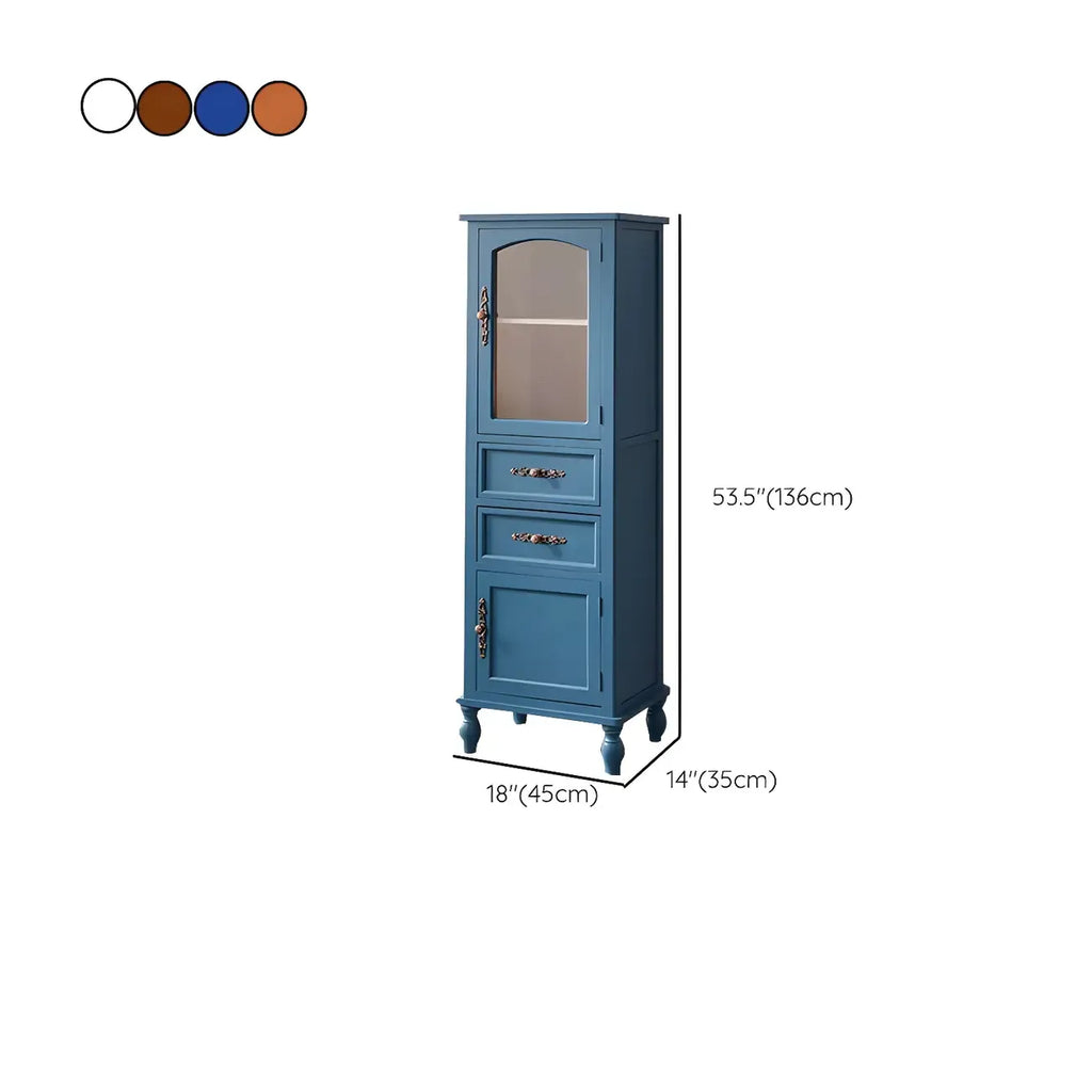 Antique Wooden Storage Walnut Narrow Buffet Cabinet