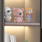 Simple Glass Wood Lighted Display Cabinet for Collections