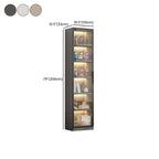 Simple Glass Wood Lighted Display Cabinet for Collections