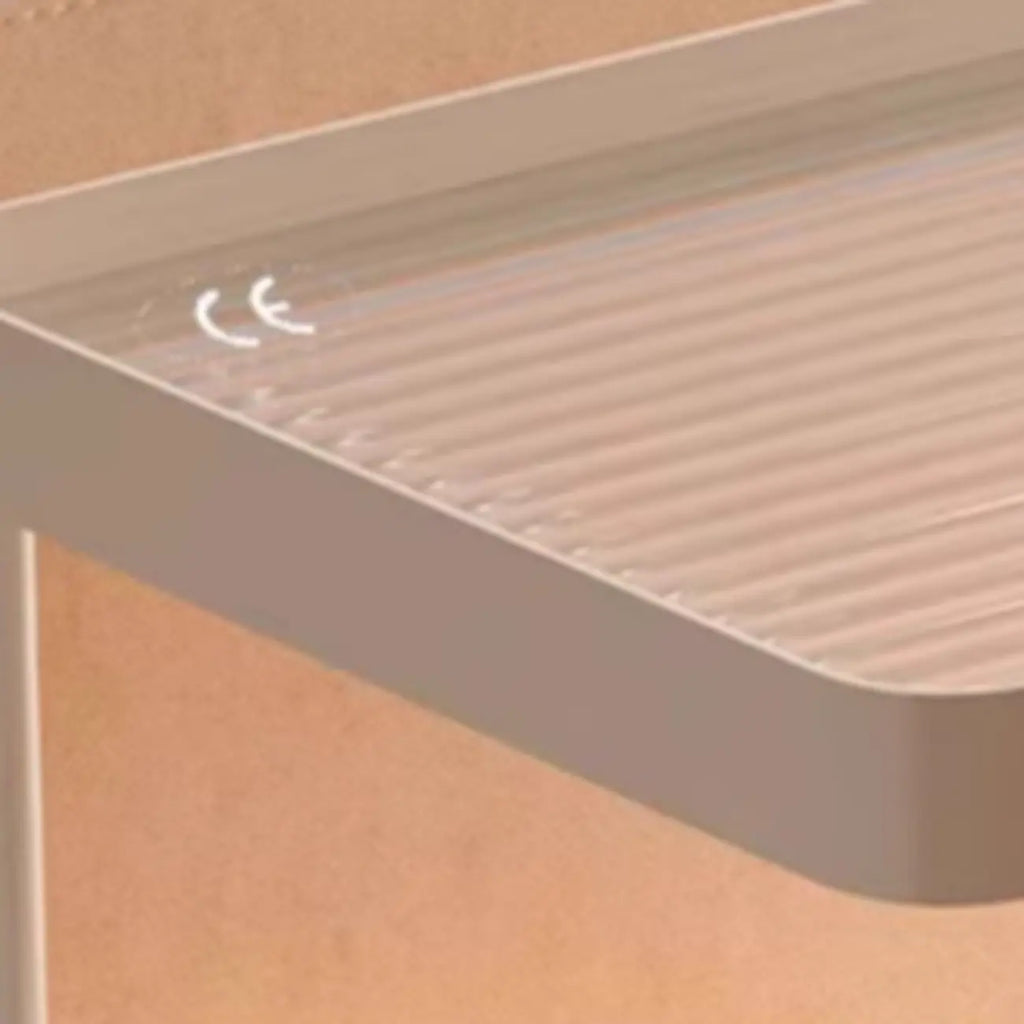 3-Tier Modern Acrylic Wheeled Storage Side Table Off-White