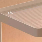 3-Tier Modern Acrylic Wheeled Storage Side Table Off-White