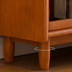 Lighting Cherry Wood 2-Drawer Open Storage Sideboard