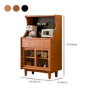 Lighting Cherry Wood 2-Drawer Open Storage Sideboard