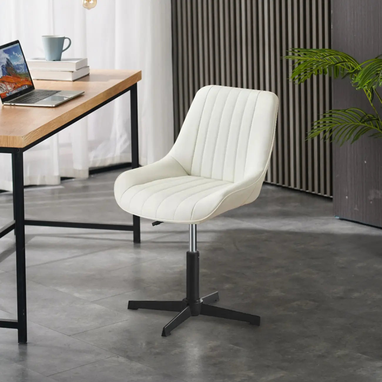 Modern Swivel Upholstered Minimalist Ergonomic Office Chair