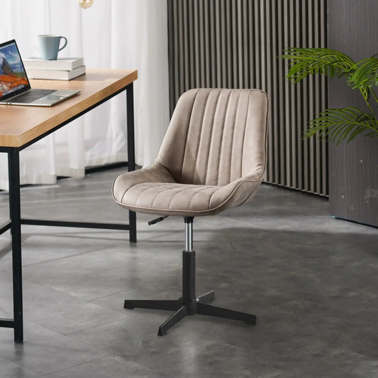 Modern Swivel Upholstered Minimalist Ergonomic Office Chair