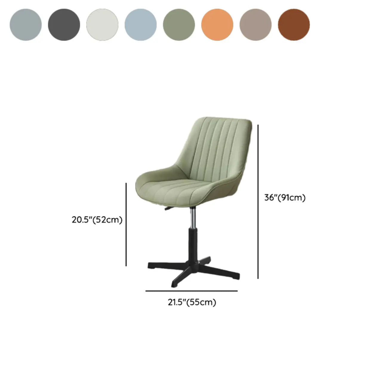 Modern Swivel Upholstered Minimalist Ergonomic Office Chair